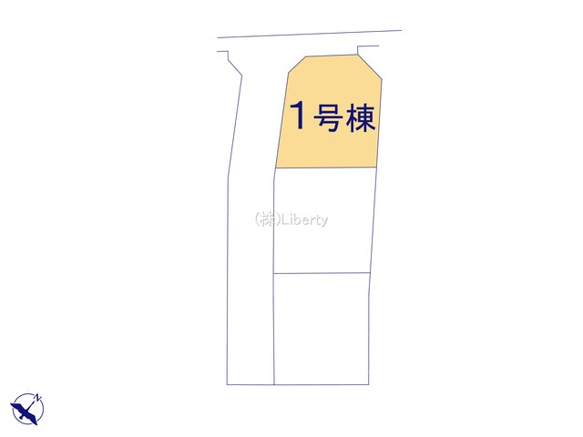 ひたちなか市田彦10期　新築戸建　1号棟の区画図