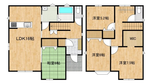 八戸市旭ケ丘3丁目の間取り