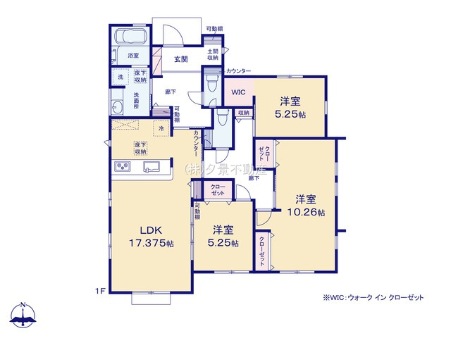 《仲介手数料無料》蓮田市西新宿３丁目115-11(全1戸)新築一戸建てブルーミングガーデンの間取り