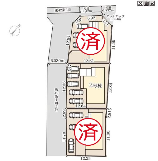 ひたちなか市田彦10期　新築戸建　2号棟の区画図