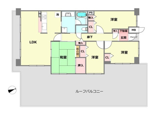 阪急日生ニュータウン花咲く丘の街C棟の間取り