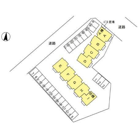 ラグナハウス B棟の区画図