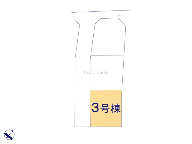 ひたちなか市田彦10期　新築戸建　3号棟の区画図