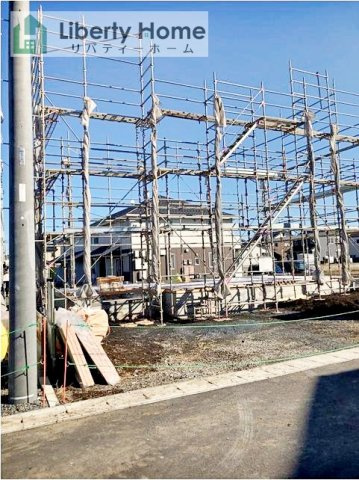 ひたちなか市田彦10期　新築戸建　3号棟の前面道路含む現地写真