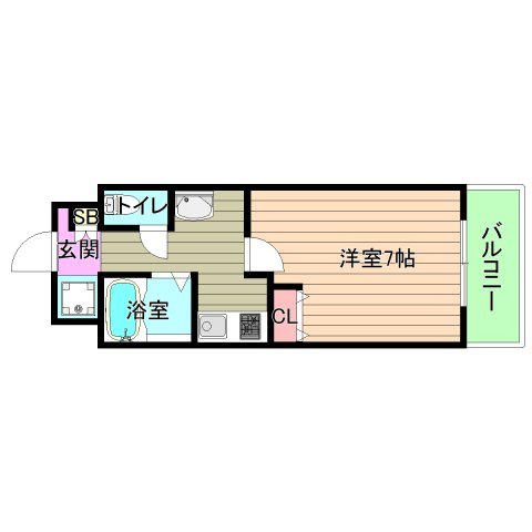 大阪市都島区東野田町４丁目の賃貸マンションの間取り