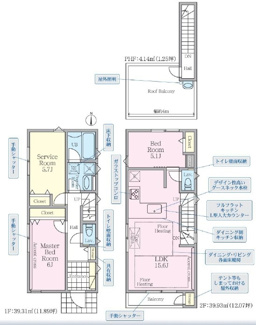 【間取り】 | 国立市西２丁目　残り２棟　２号棟　仲介手数料無料♪
