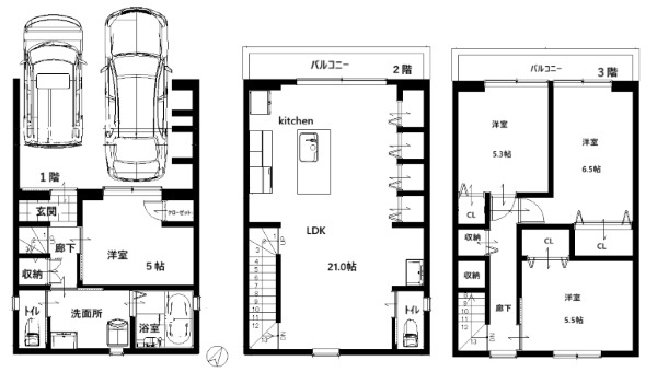 【間取り】 | 駿河区中田本町　新築戸建　全1棟