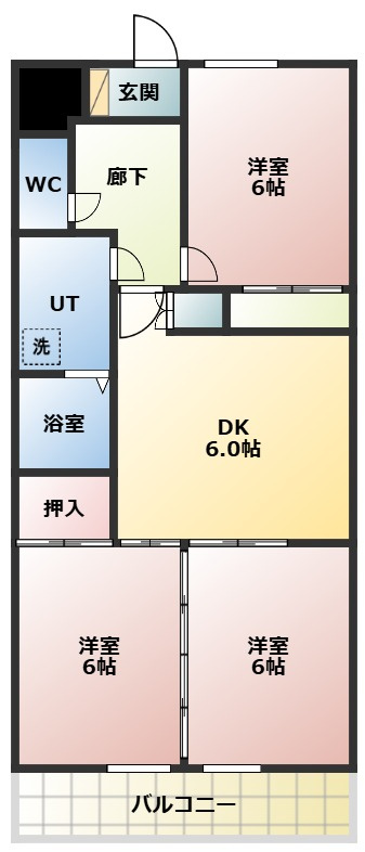 サンヒルズ松和花壇の間取り