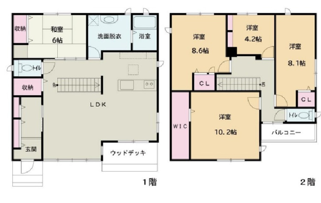 【間取り】 | 間取りは5LDKになります。