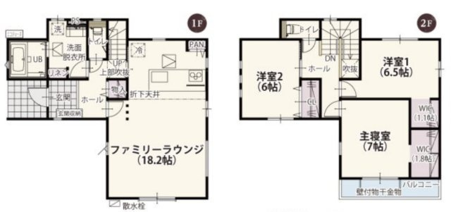 【間取り】 | ワイウッドコート北本市中丸第6期　新築戸建　全9棟　1号棟