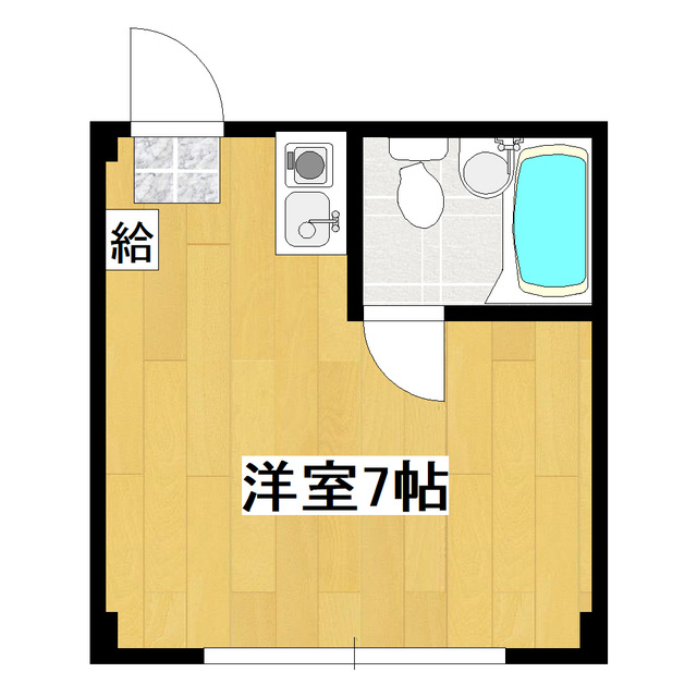 レジデンスカープ新小岩の間取り|使いやすいワンルームタイプ。