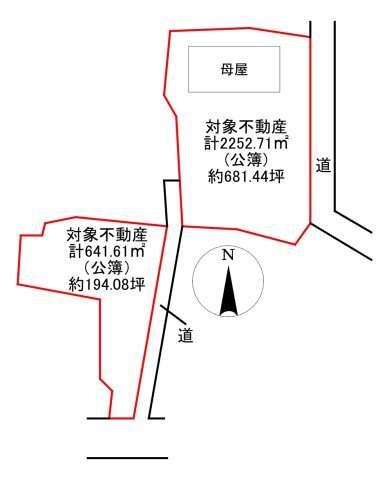 -三丁目不動産-　秩父郡長瀞町野上下郷　古民家の区画図
