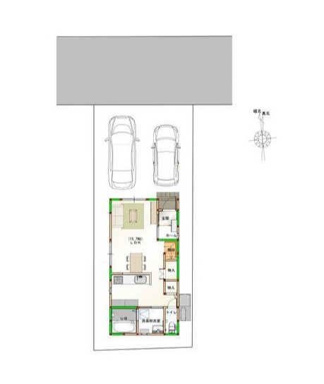 高知市介良 ⑰ 新築戸建ての外観|2026.2月：建築中