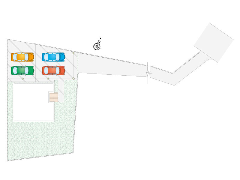 3号棟　駐車4台可能！人気の「宅配BOX」付きの門柱がありますので、非対面かつ不在時の郵便物受け取りもラクラクです！