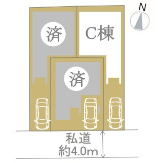 練馬区高野台3丁目　ロフト×省エネ住宅　全3棟の区画図