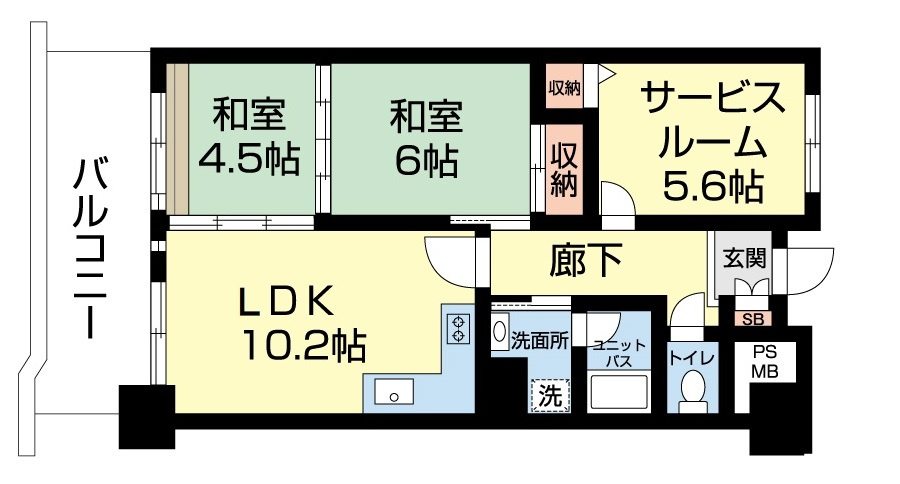 ライオンズマンション山王第2の間取り