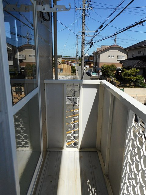 サンループ３番館のバルコニー