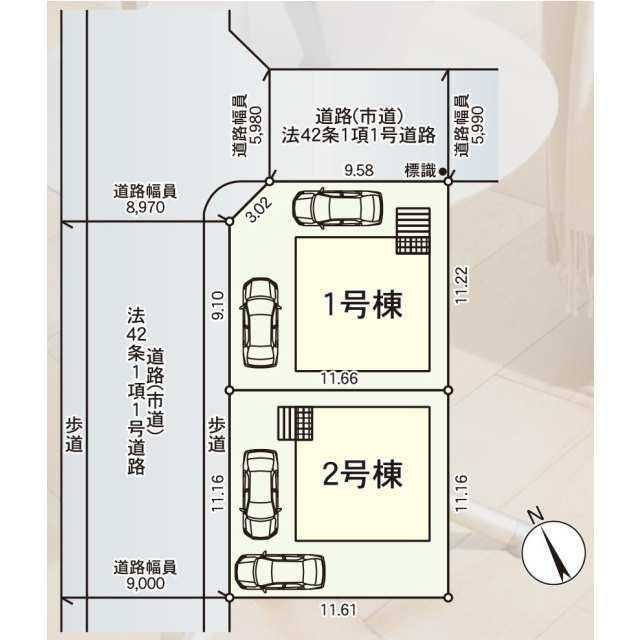 北九州市若松区二島　第４の区画図| 