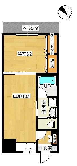 ピアコートBの間取り|（反転あり）
