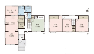 【間取り】 | 新潟市西区松美台 4LDK