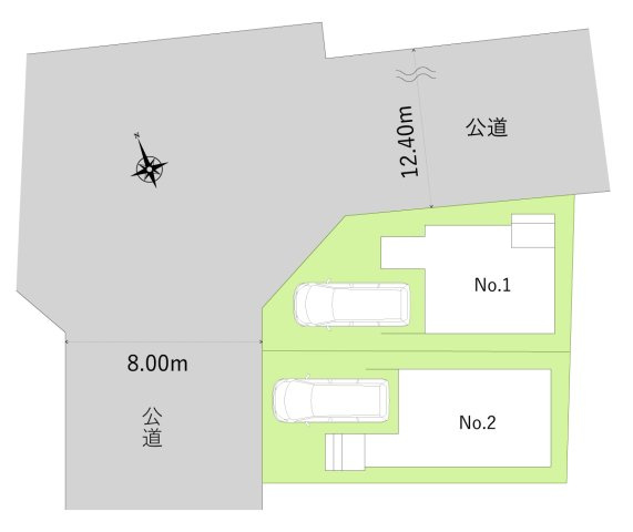 新座市北野２丁目の新築一戸建の区画図|商業施設が周辺に充実していて生活利便性◎！
