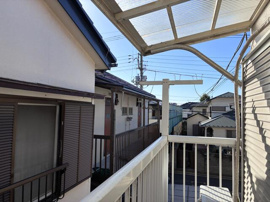 南向きのバルコニーからの眺望