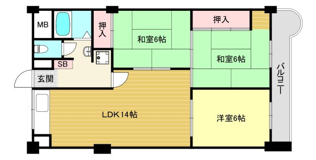 【間取り】 | 東朋第一マンション　