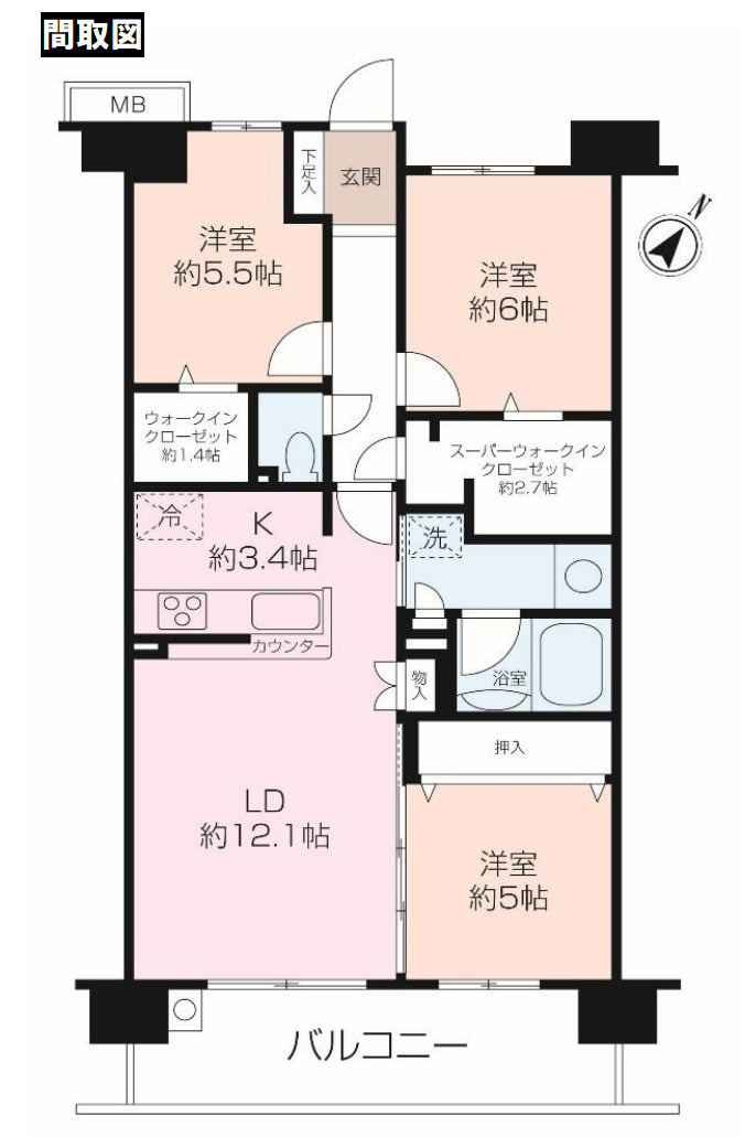 グランセレッソ横濱戸塚【仲介手数料無料】の間取り