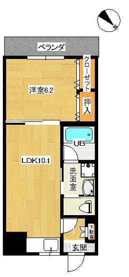 【間取り】 | ピアコートB | （反転あり）
