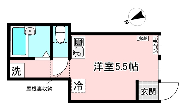 【間取り】 | グレーシア | はじめての一人暮らしの方や学生さんにオススメ！ワンルームタイプのお部屋です♪なんと言っても最上階なのが嬉しい♪