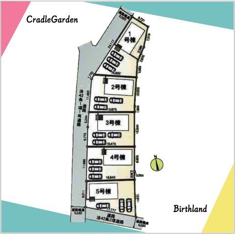 新築戸建・新築建売　大泉町寄木戸第17　西小・西中の区画図|■敷地面積：195.0㎡　■延床面積：103.68㎡　■駐車スペース：3台