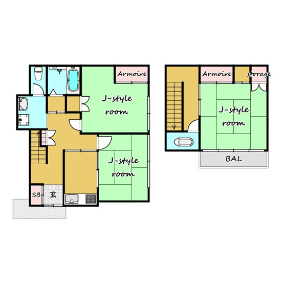【間取り】 | 本町5丁目戸建て | ★ペット相談（小型犬1匹迄）★ルームシェア可★事務所可★