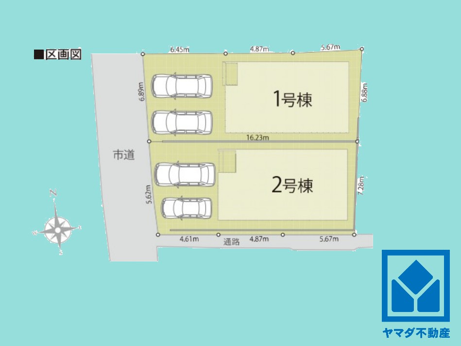 宇治市伊勢田町毛語　1期の区画図