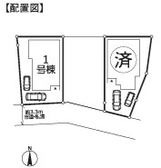 船橋市旭町１丁目　新築戸建て全２棟の区画図