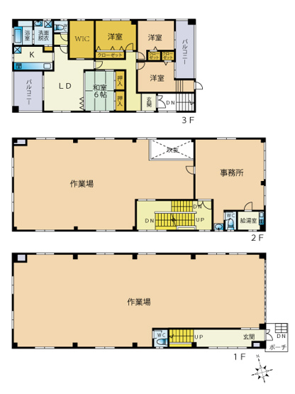 【間取り】 | 沼津市新沢田町 売作業所・住居 EH05985 | 沼津市新沢田町　①作業所・住居間取り図