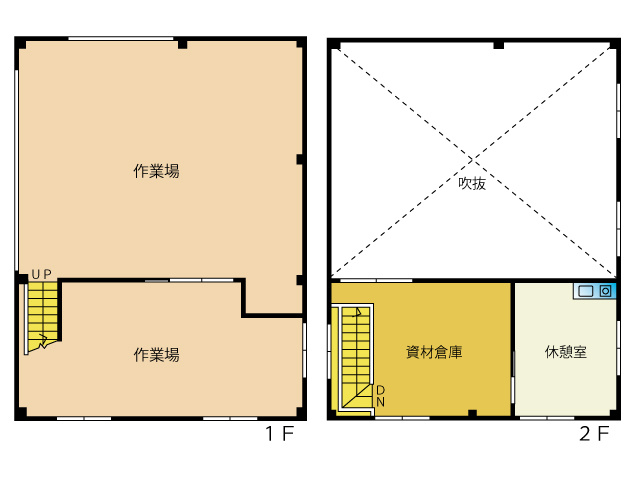 【間取り】 | 沼津市新沢田町 売作業所・住居 EH05985 | 沼津市新沢田町　②作業所間取り図