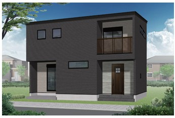 神戸市西区池上4丁目　新築戸建ての外観|外観予想パースです！駐車スペース3台可能！LDK南向きで陽当り良好！乾太くん設置予定！充実の設備！