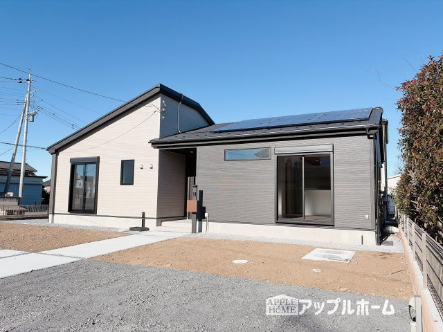 【新築住宅】羽生市加羽ヶ崎 全2棟の外観|☆内覧可能☆アップルホームでは物件のメリットデメリットお客様の立場にたちお伝えさせていただきます！いつでもお気軽にお問合せOKです！TEL「0120-466263」