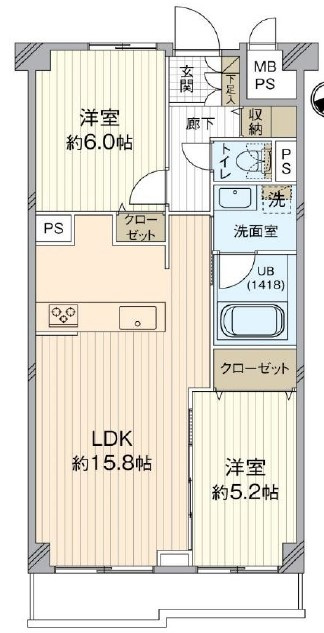 シャンボール瀬田の間取り