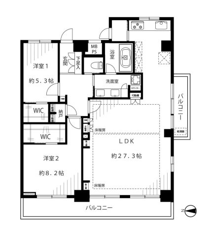 ハイネスロフティの間取り