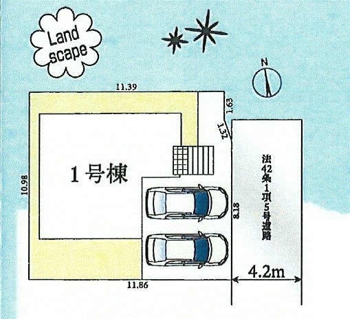武蔵村山市大南3丁目の区画図
