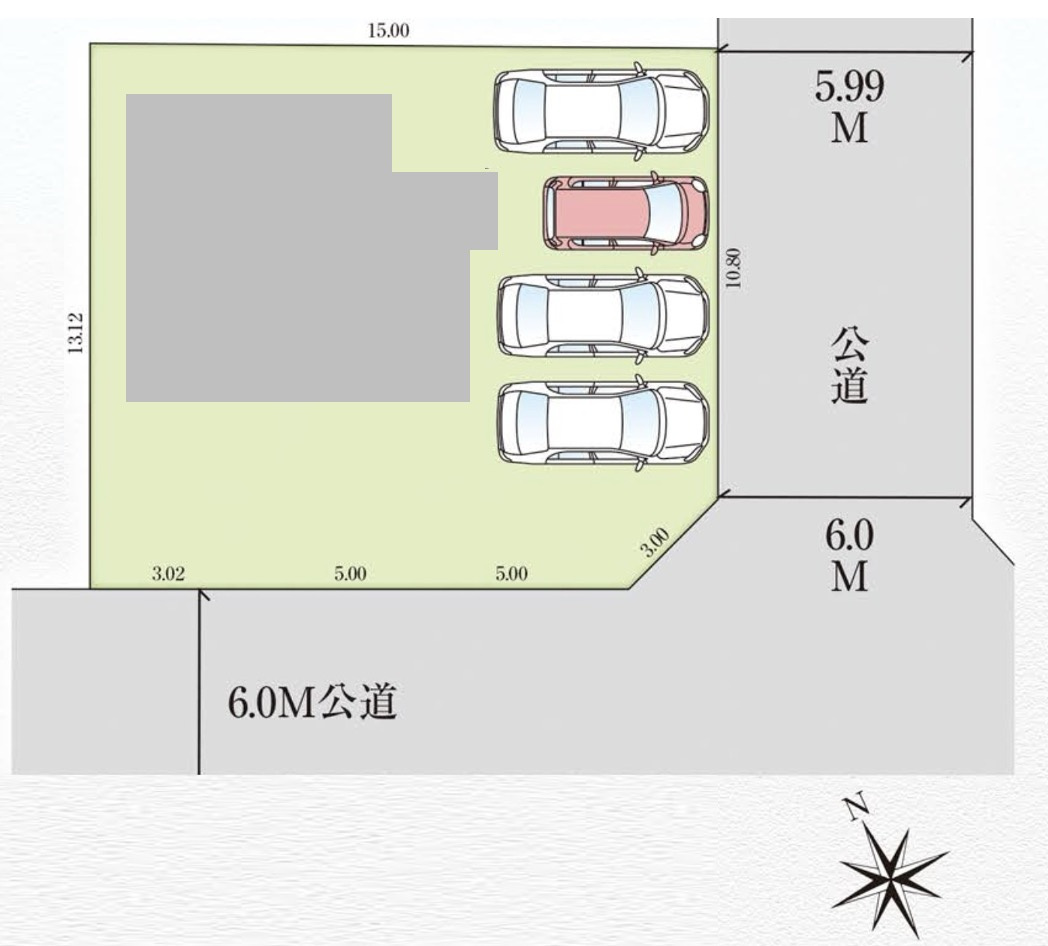 【新築住宅】熊谷市肥塚 全1棟の区画図