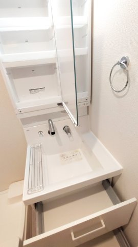 ～ペットと暮らせるマンション～若江岩田パークマンションB棟の独立洗面台