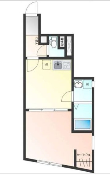 La Blancheur桜新町　IoTマンション　ルーフバルコニー　敷金0の間取り