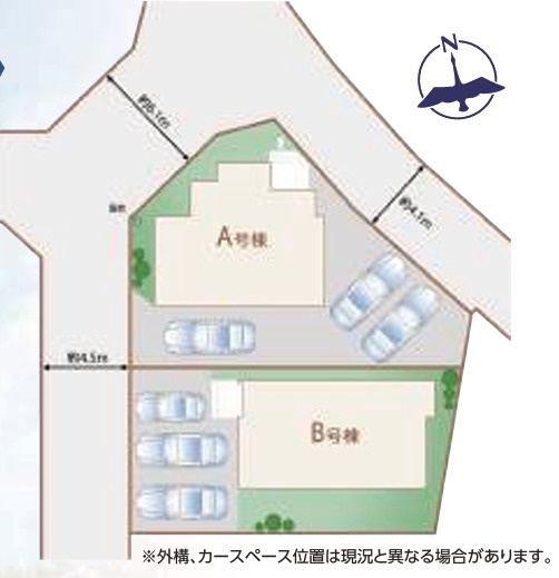 水戸市内原町984番の区画図|区画図です。