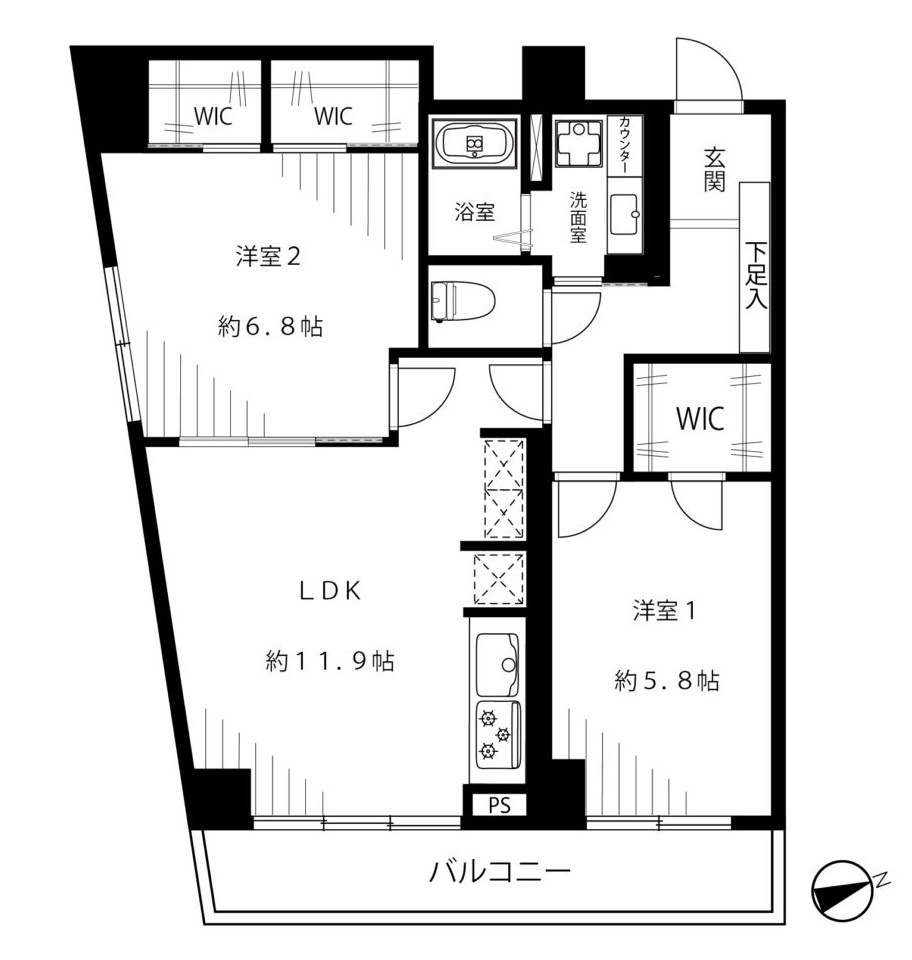 プリンスマンションの間取り