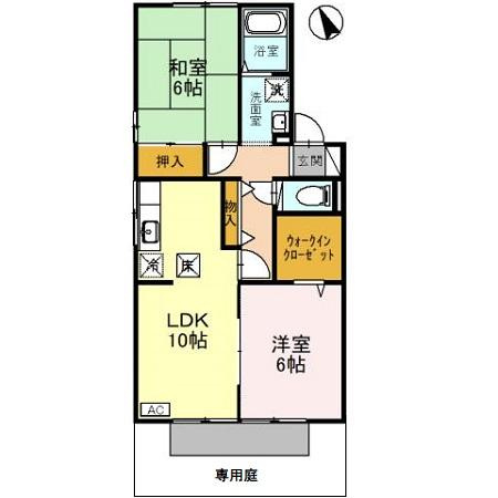 サンラーマ・パティオ　Aの間取り