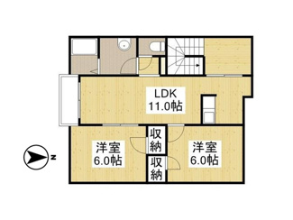 【間取り】 | ブラン木之庄 | 2LDK