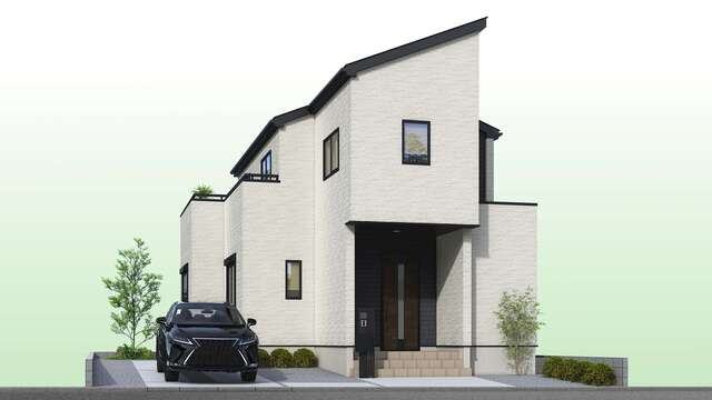  土佐市高岡町乙1棟の完成予想図|外観の完成予想図です