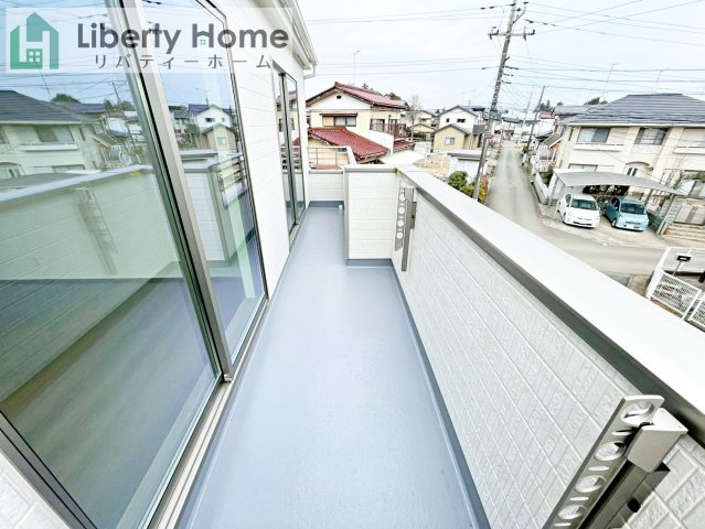 小美玉市栗又四ヶ　新築戸建のバルコニー